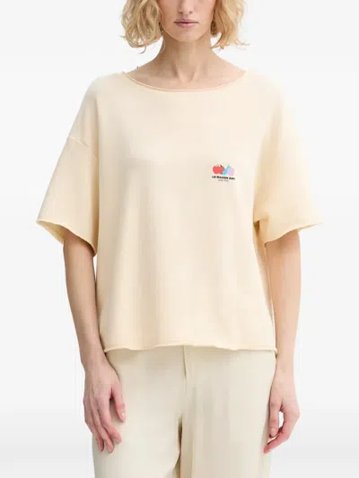 American Vintage Short-sleeved T-shirt In Yellow