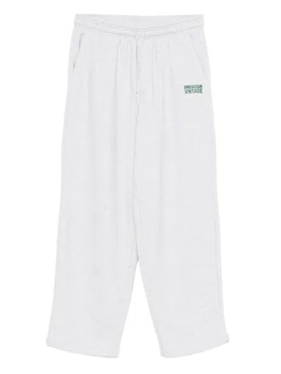 American Vintage Baptown Track Pants In White