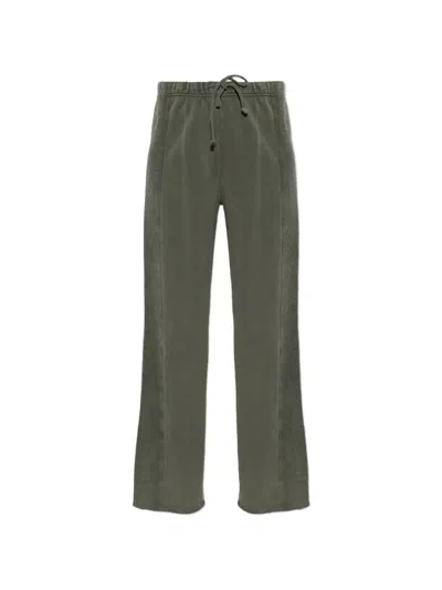 American Vintage Bepow Raw-edge Track Pants In Green