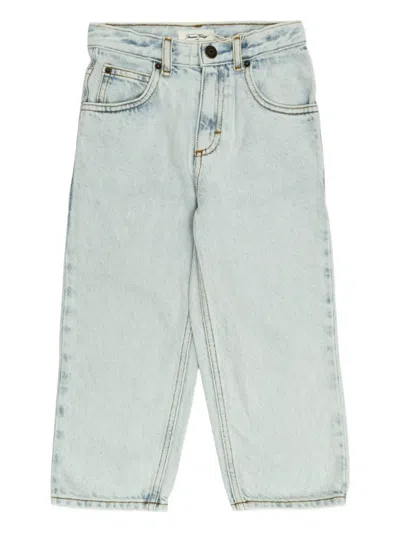 American Vintage Kids' Bleached-effect Jeans In Blue
