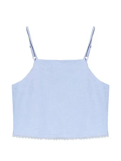 American Vintage Feoly Cropped Camisole Top In Blue