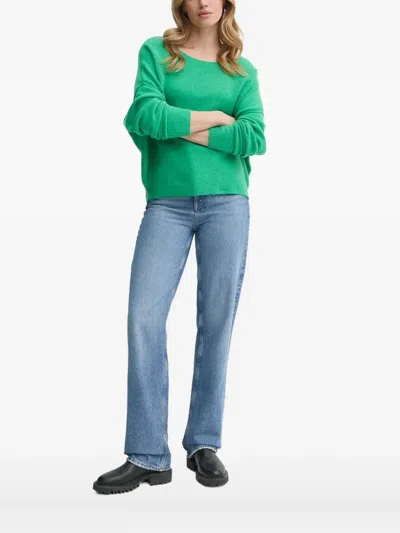 American Vintage Boat-neck Top In Green