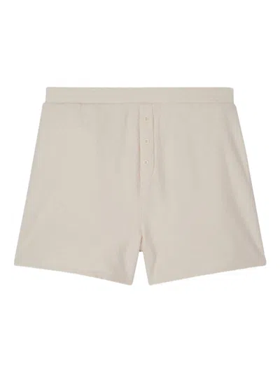 American Vintage Bobypark Button Shorts In Neutral