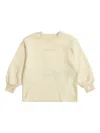 American Vintage Bobypark Embroidered Fleece Sweatshirt In Neutral
