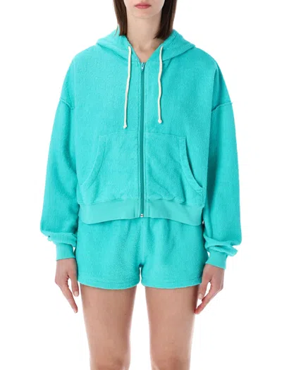 American Vintage Bobypark Zip-up Hoodie In Blue