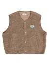 American Vintage Button Vest In Brown