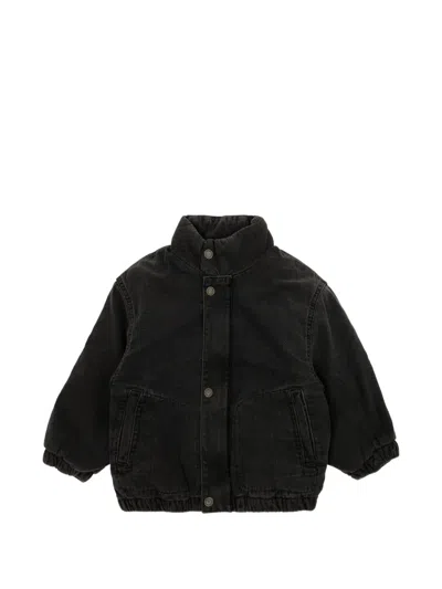 American Vintage Buttoned Denim Jacket In Black