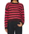 American Vintage Bymi Pullover Sweater In Bordeaux Hortensia In Multi