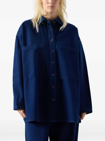 American Vintage Comow Chest-pocket Shirt In Blue