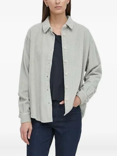 American Vintage Corduroy Button-fastening Shirt In Gray