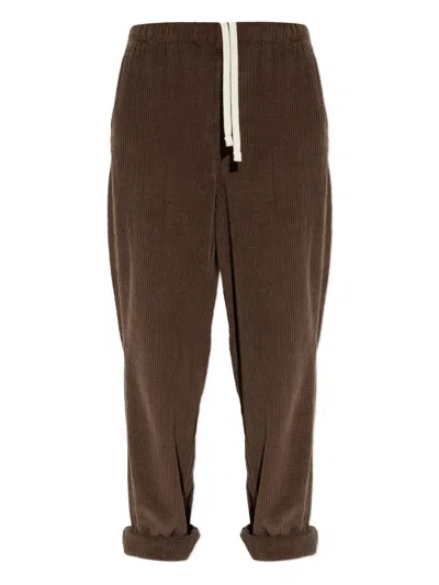American Vintage Corduroy Drawstring Trousers In Brown