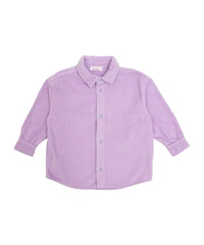 American Vintage Kids' Corduroy Shirt In Purple