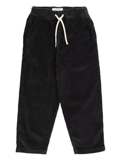 American Vintage Kids' Corduroy Trousers In Black