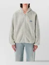 American Vintage Hoktown Teddy-fleece Zip-up Hoodie In Gray