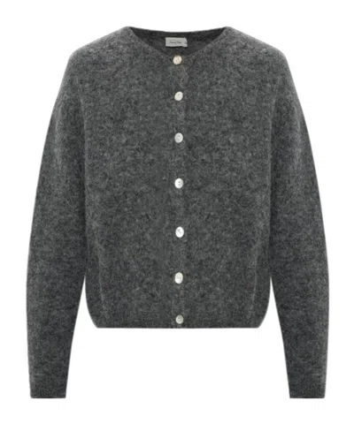 American Vintage Crew Neck Long-sleeved Knitwear In Gray