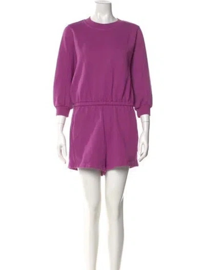 Pre-owned American Vintage Crew Neck Romper In Purple
