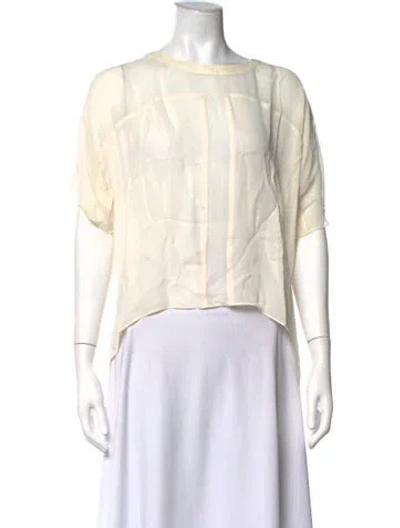 Pre-owned American Vintage Crew Neck Short Sleeve Top In Neutrals