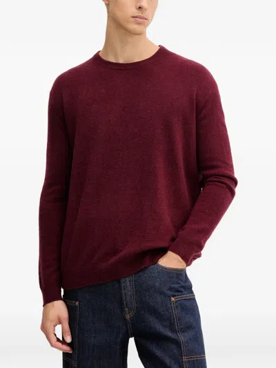American Vintage Crew-neck Sweater In Burgundy