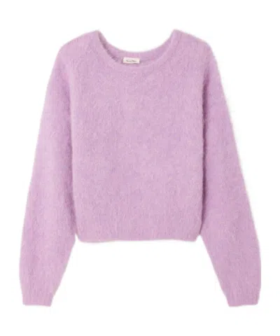 American Vintage Crew Neck Sweater In Purple