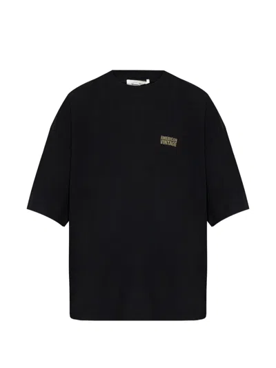 American Vintage Crew Neck T-shirt In Metallic
