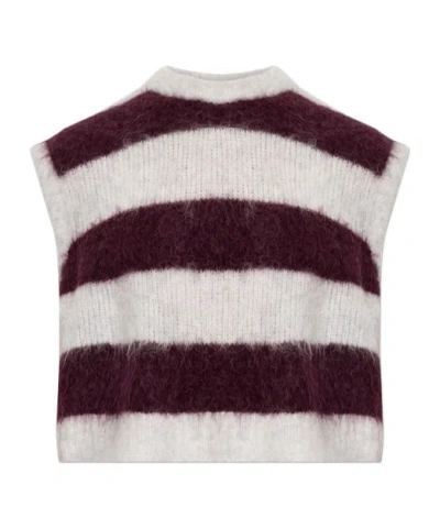 American Vintage Niby Striped Knit Vest In Multi