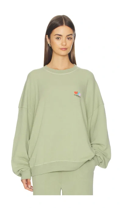 American Vintage Crewneck Sweater In Green