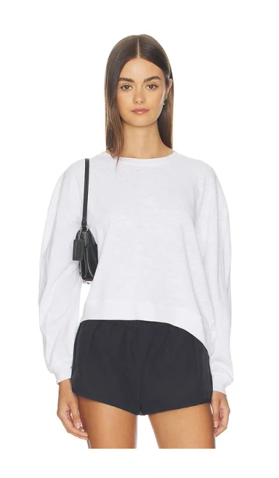 American Vintage Cropped Sweater In White