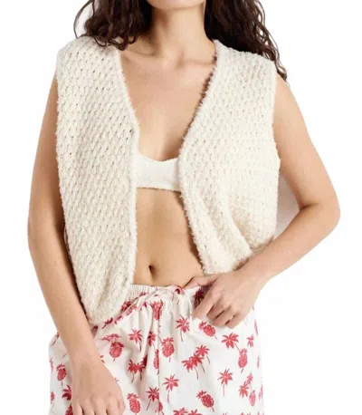 American Vintage Cyanbay Button Front Vest In White In Neutral