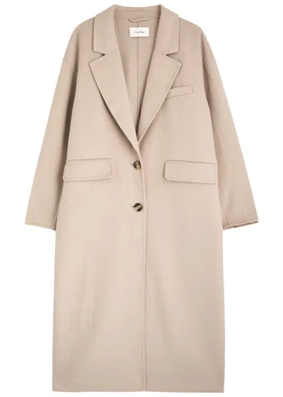 American Vintage Dadoulove Wool-blend Coat In Beige
