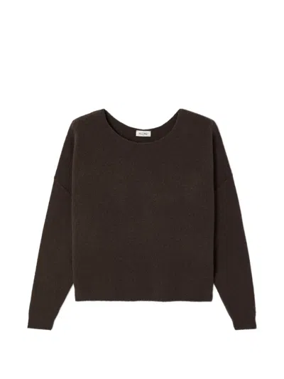 American Vintage Damsville Boat-neck Sweater In 브라운