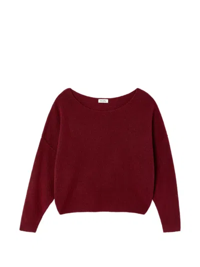 American Vintage Damsville Boat-neck Sweater In Red