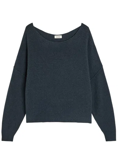 American Vintage Damsville Brushed-knit Jumper In Blue