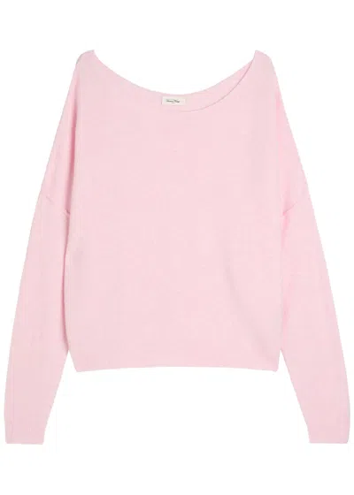 American Vintage Damsville Brushed-knit Jumper In Pink
