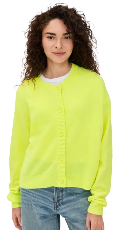 American Vintage Damsville Cardigan Jaune Fluo