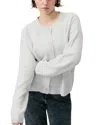 American Vintage Damsville Crewneck Cardigan In Gris Chine