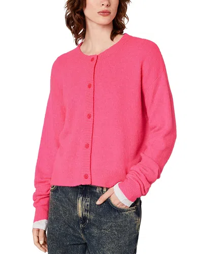American Vintage Damsville Crewneck Cardigan In Rose