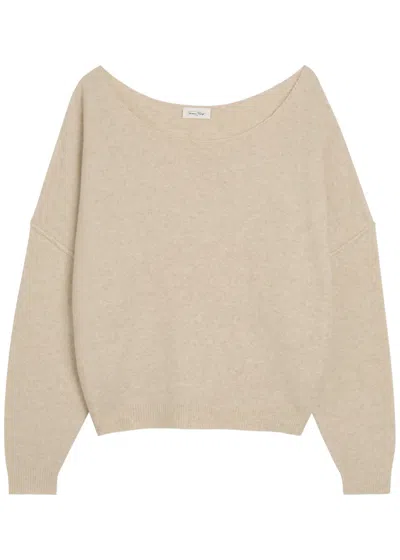 American Vintage Damsville Knitted Jumper In Gold