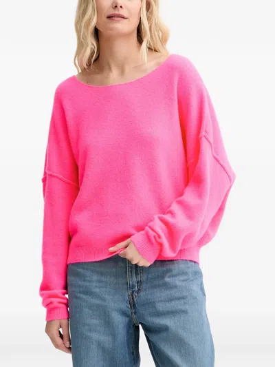 American Vintage Damsville Seam-detail Sweater In Pink