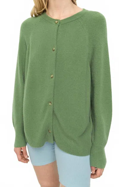 American Vintage Damsville Soft Knit Cardigan In Boa Green