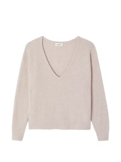 American Vintage Damsville V-neck Sweater In Neutrals