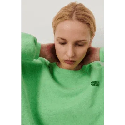 American Vintage Doven Overdyed Parakeet Sweatshirt In Green