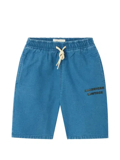 American Vintage Kids' Drawstring Bermuda Shorts In Blue