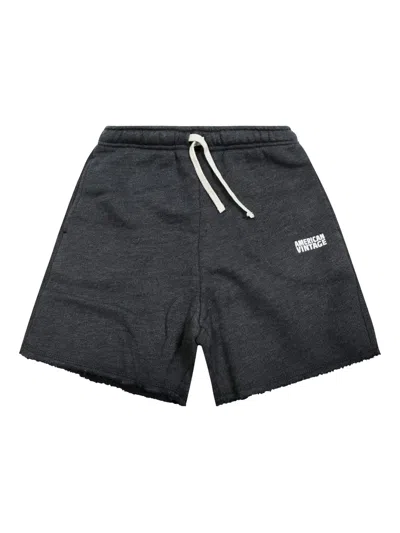 American Vintage Drawstring Bermuda Shorts In Gray