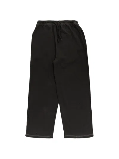 American Vintage Kids' Drawstring-fastening Track Pants In Black