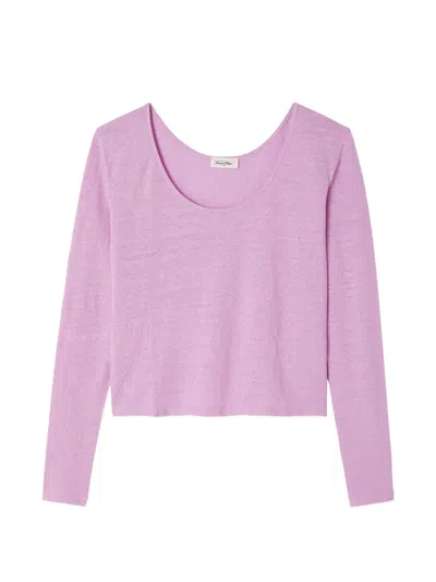 American Vintage Dualy Long-sleeve T-shirt In Purple