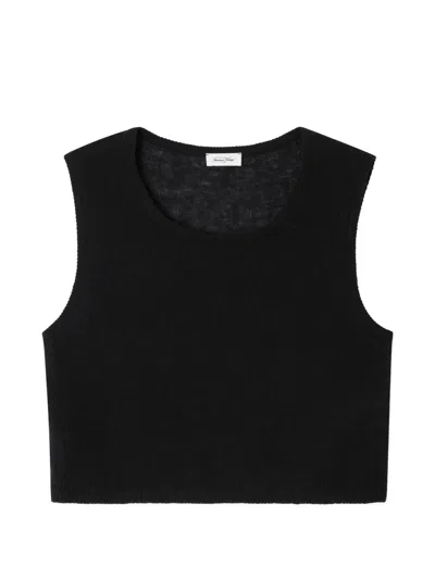 American Vintage Dumy Cropped Top In Black
