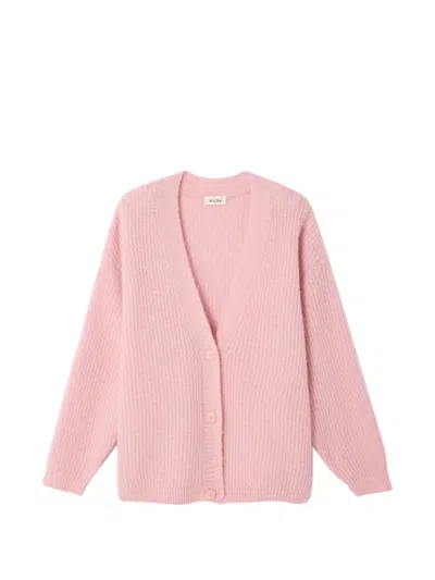 American Vintage East Long-sleeve Cardigan In Pink