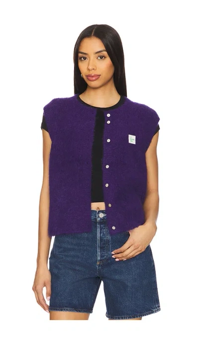 American Vintage East Sleeveless Cardigan In Purple