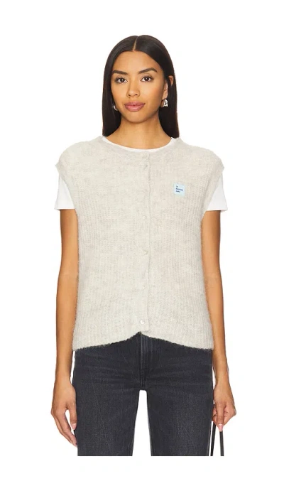 American Vintage East Sweater Vest In Poudreuse Chine