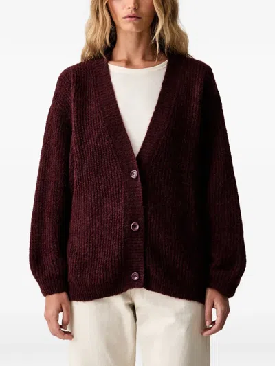 American Vintage East V-neck Cardigan In Purple